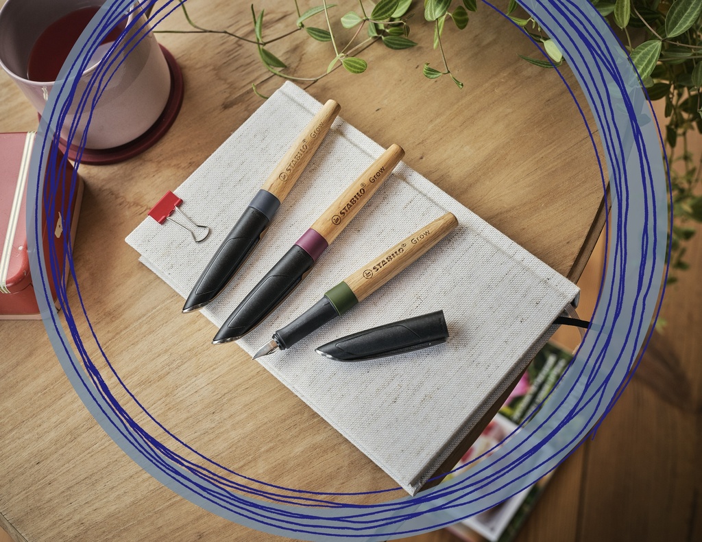 STYLO STABILO "GROW", VERT MOUSSE-BOIS DE CHÊNE *NOUVEAU