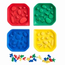 PLATEAUX DE TRI CARRES, LOT DE 4