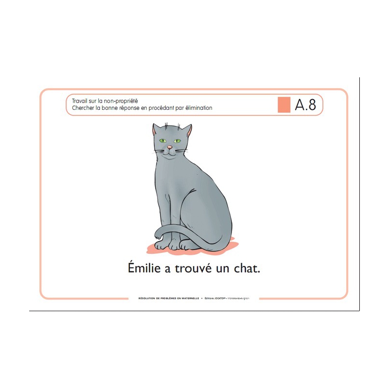 RESOLUTION DE PROBLEMES EN MATERNELLE