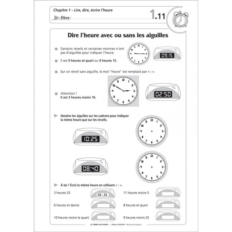 FICHIER : LE TEMPS QUI PASSE