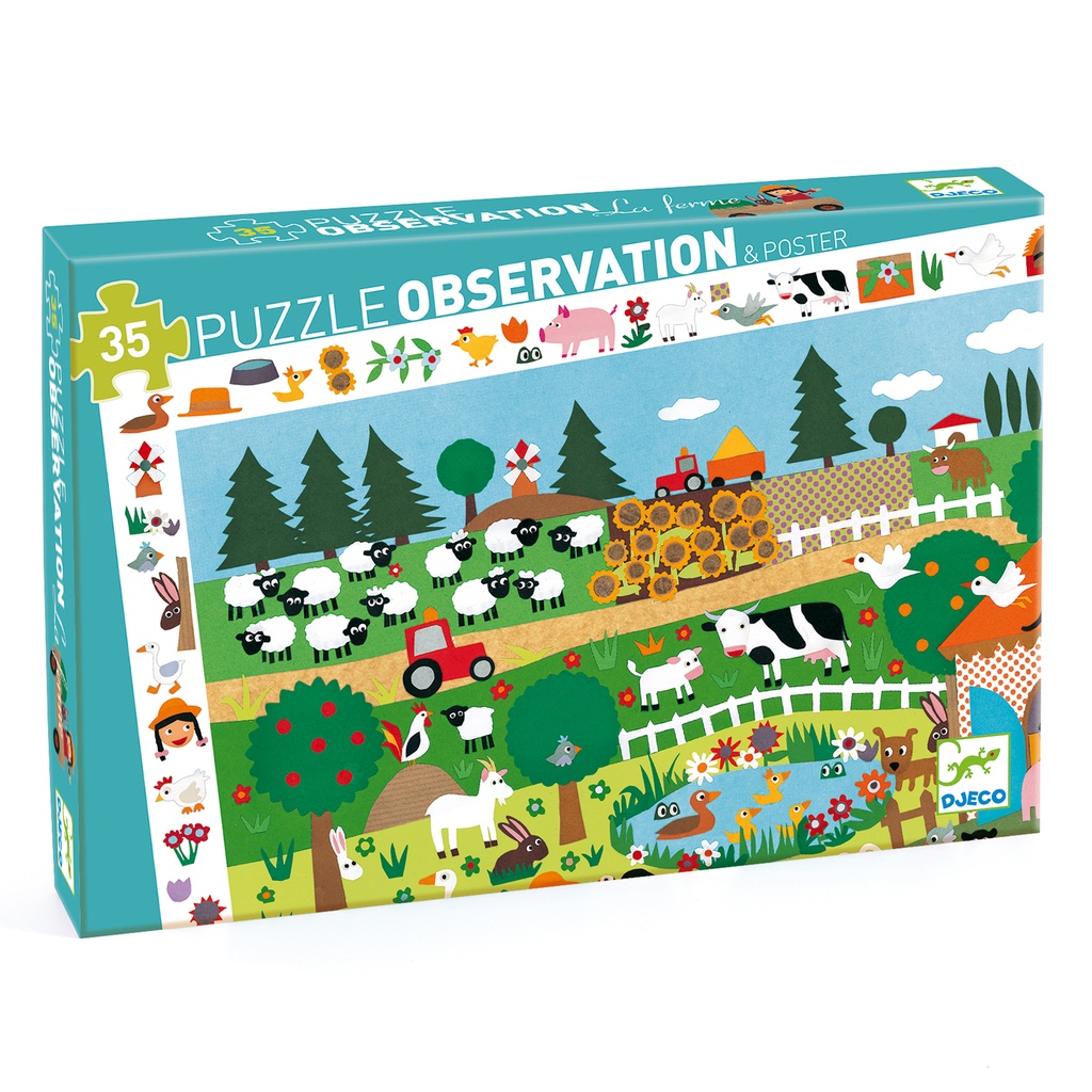 PUZZLE DECOUVERTES, LES ANIMAUX DE LA FERME-35 PIECES