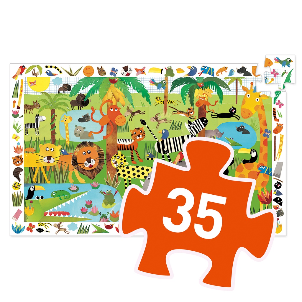 PUZZLE DECOUVERTES, LA SAVANE-35 PIECES
