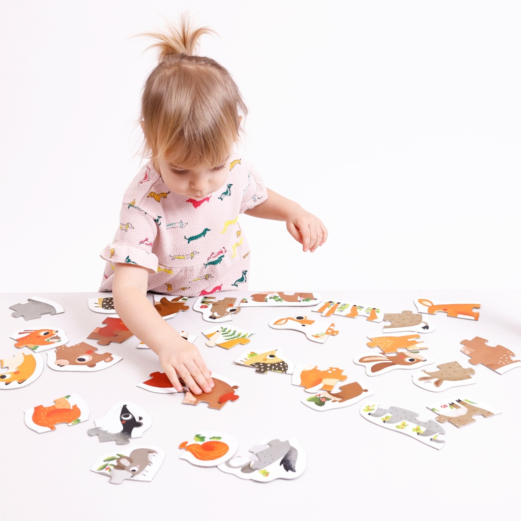 PUZZLES ANIMAUX DE LA FÔRET, 2 A 6 PCS*NOUVEAU