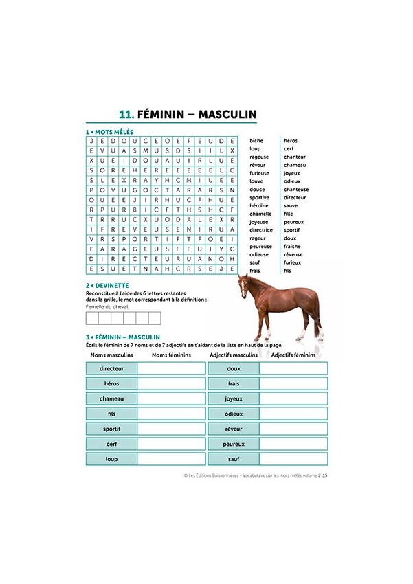 VOCABULAIRE PAR LES MOTS MÊLES, TOME 1