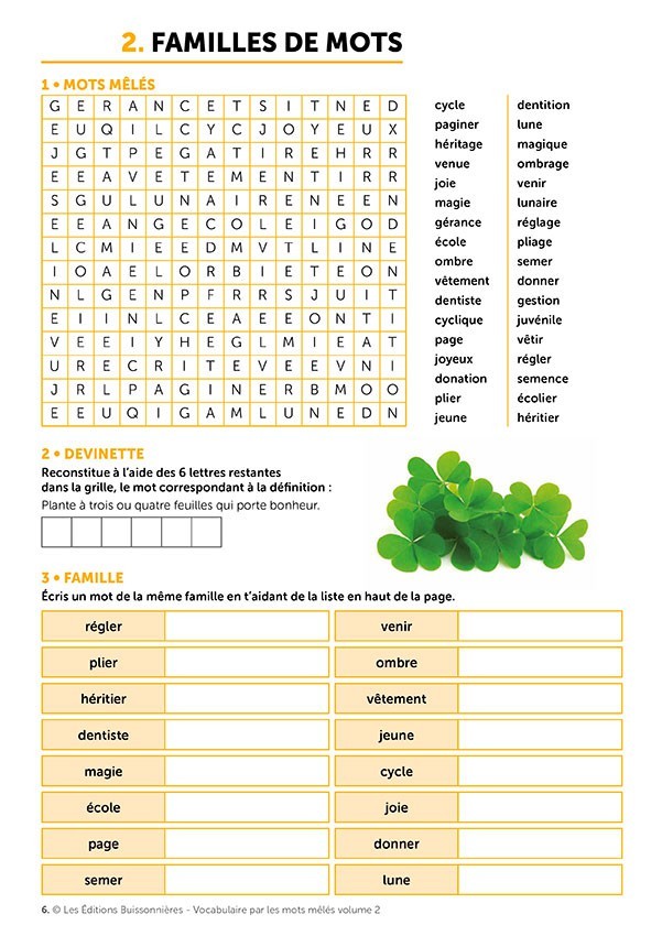 VOCABULAIRE PAR LES MOTS MELES TOME 2