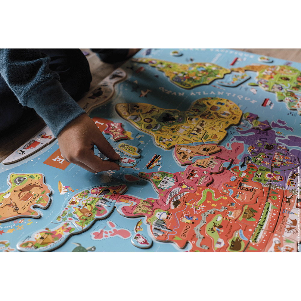 PUZZLE MAGNETIQUE MONDE, 92 PCS* NOUVEAU