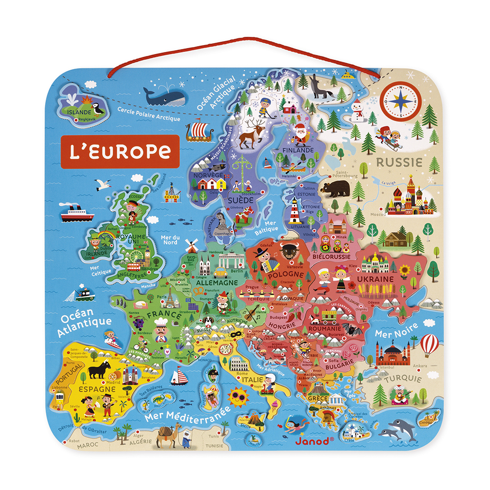 PUZZLE MAGNETIQUE CARTE D'EUROPE, 40 PCS* NOUVEAU