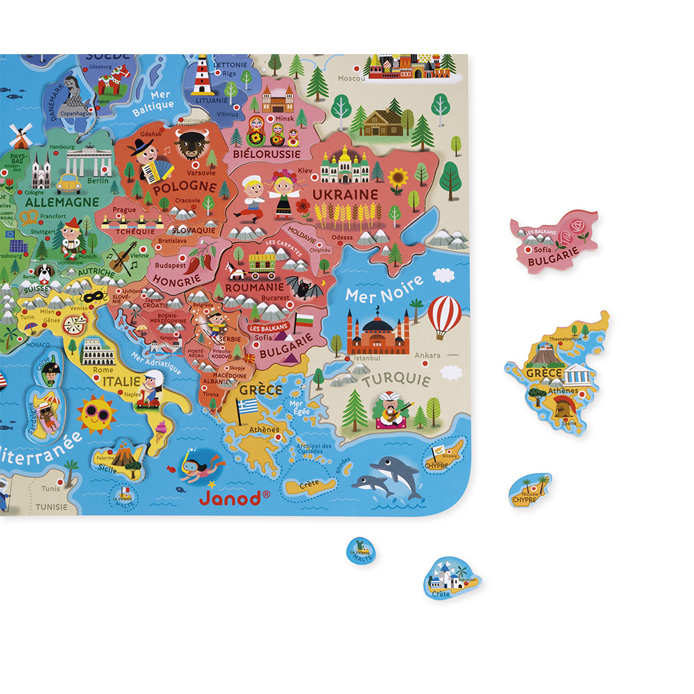 PUZZLE MAGNETIQUE CARTE D'EUROPE, 40 PCS* NOUVEAU