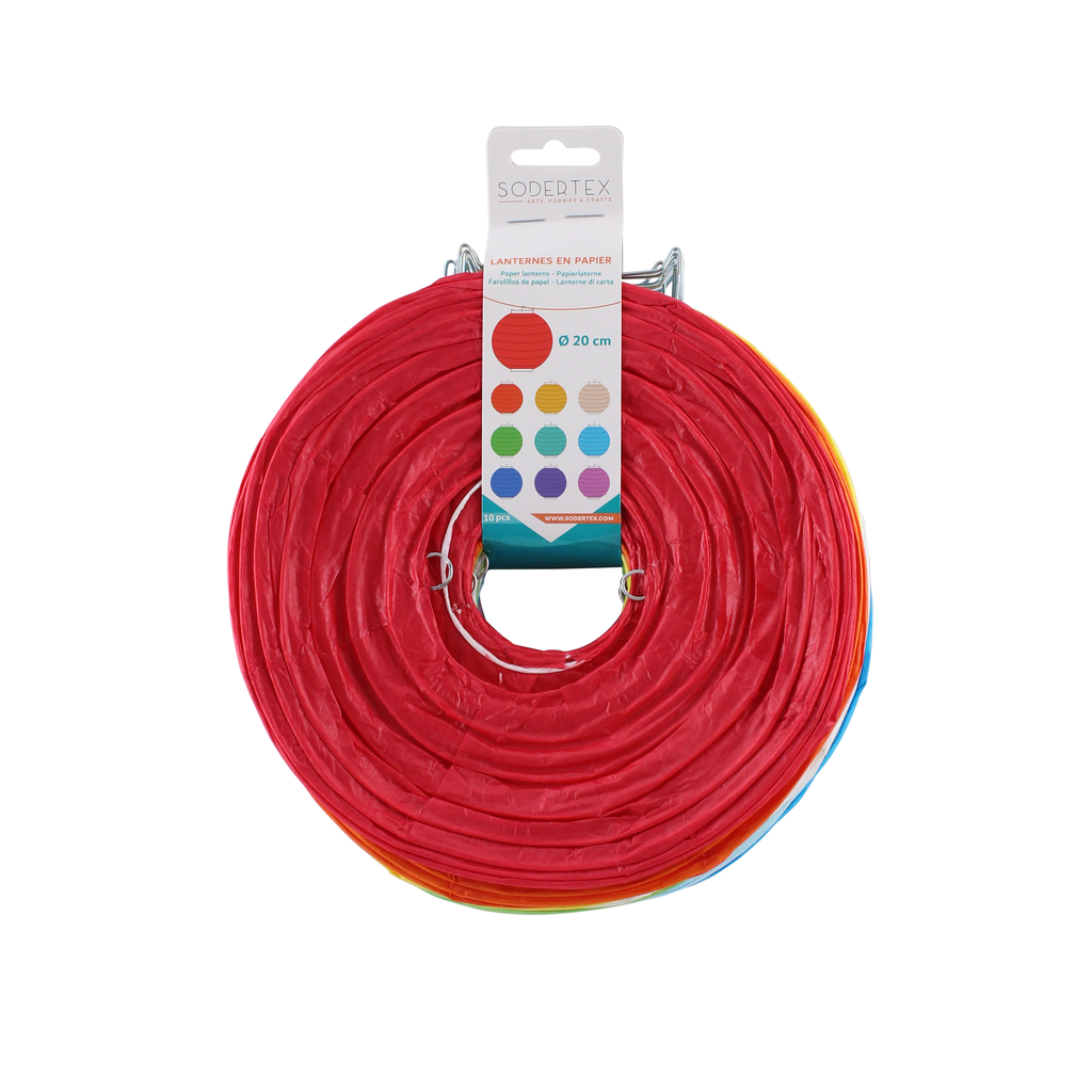 LANTERNES EN PAPIER, LOT DE 10