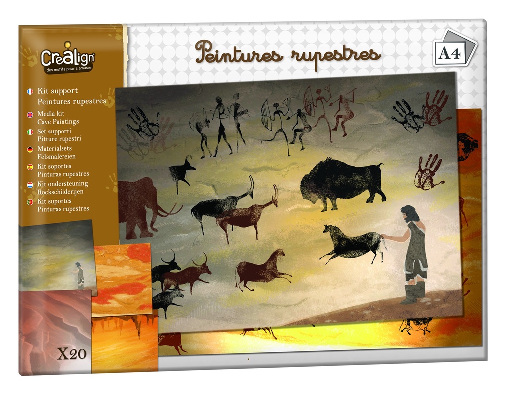KIT SUPPORTS FEUILLES "PEINTURES RUPESTRES"* NOUVEAU (copie) (copie)