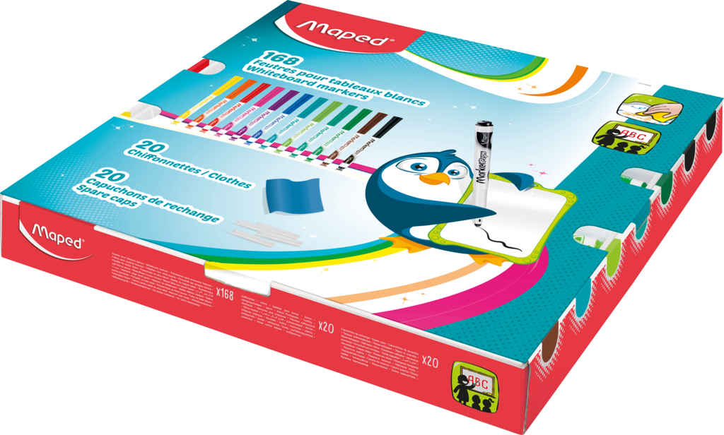 FEUTRES EFFACABLES A SEC FUN COLORS, LE SCHOOLPACK*NOUVEAU