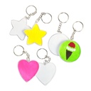 PORTE-CLES EN PLASTIQUE, LOT DE 12 ASS