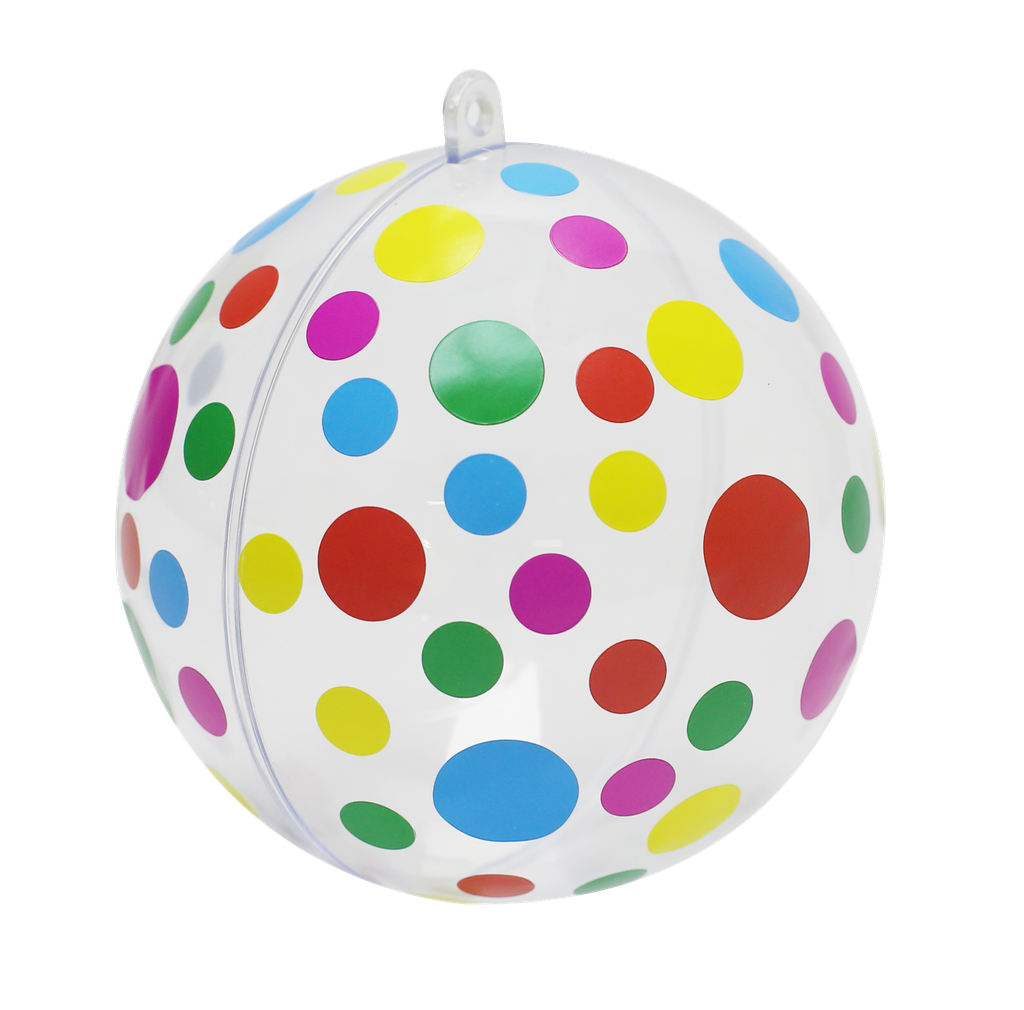 BOITE EN PLASTIQUE BOULE 10CM
