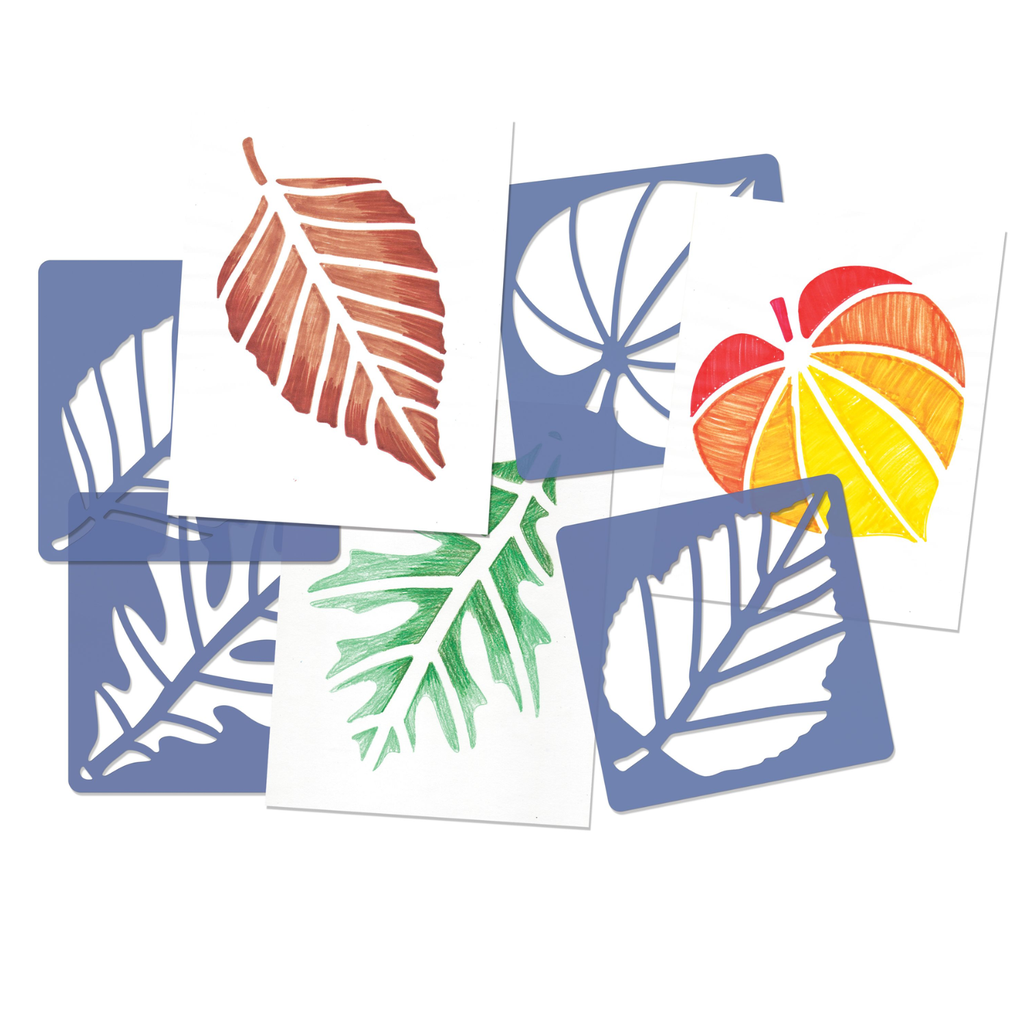 POCHOIRS NATURE LES FEUILLES, LOT DE 12