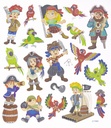 CHARMANTS STICKERS "PIRATES" * NOUVEAU