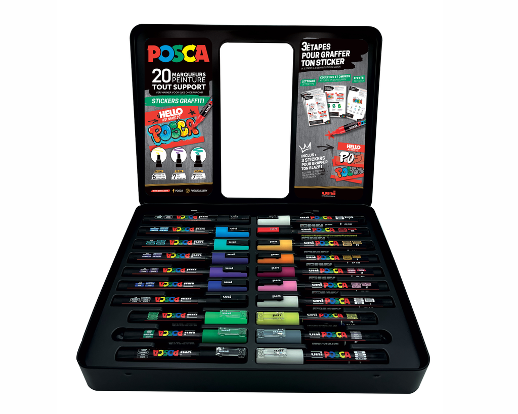 MALETTE POSCA  STICKERS GRAFFITI/20 * NOUVEAU