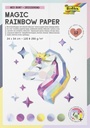 CARTON ET PAPIER "MAGIC RAINBOW", BLOC DE 12 FEUILLES ASS. * NOUVEAU