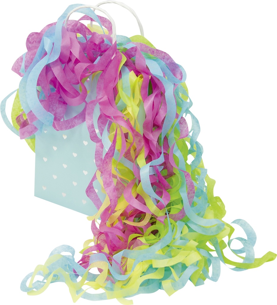 PAPIER DE SOIE BOUCLE, COULEURS VIVES* NOUVEAU