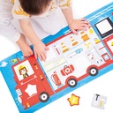 PUZZLE D'ASSOCIATION "LE CAMION DE POMPIER", 23 PCS* NOUVEAU