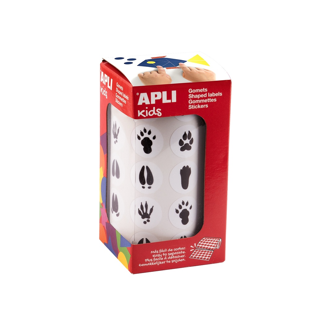 GOMMETTES ADHESIVES EMPREINTES ANIMAUX, LE ROULEAU* NOUVEAU
