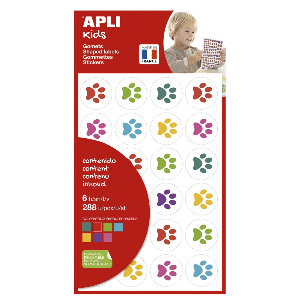 GOMMETTES ADHESIVES EMPREINTES ANIMAUX, LE ROULEAU* NOUVEAU
