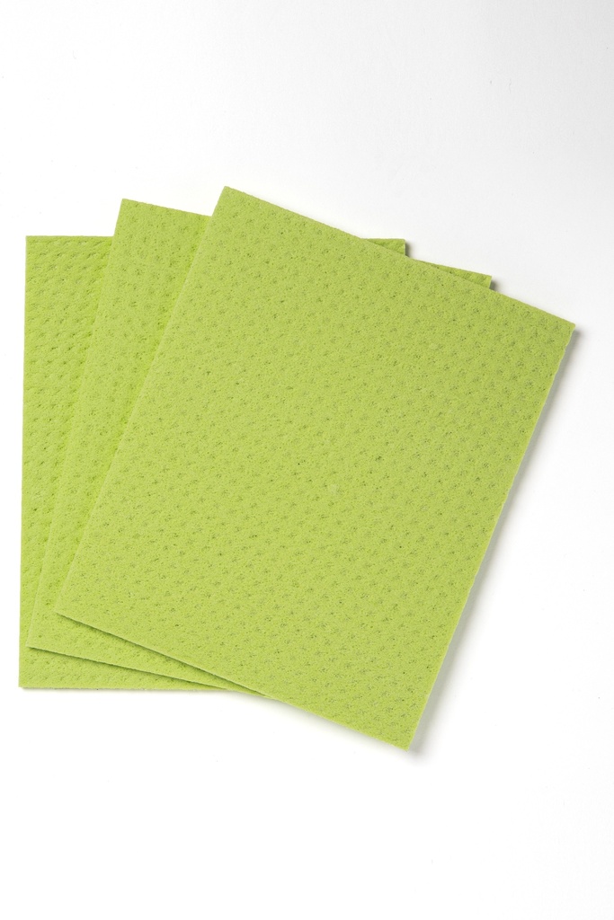 LAVETTE EPONGE EN CELLULOSE VEGETALE, LOT DE 3* NOUVEAU