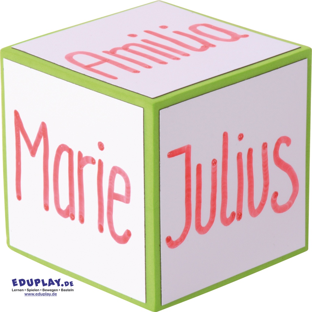 CUBES EFFACABLES, 8 CM