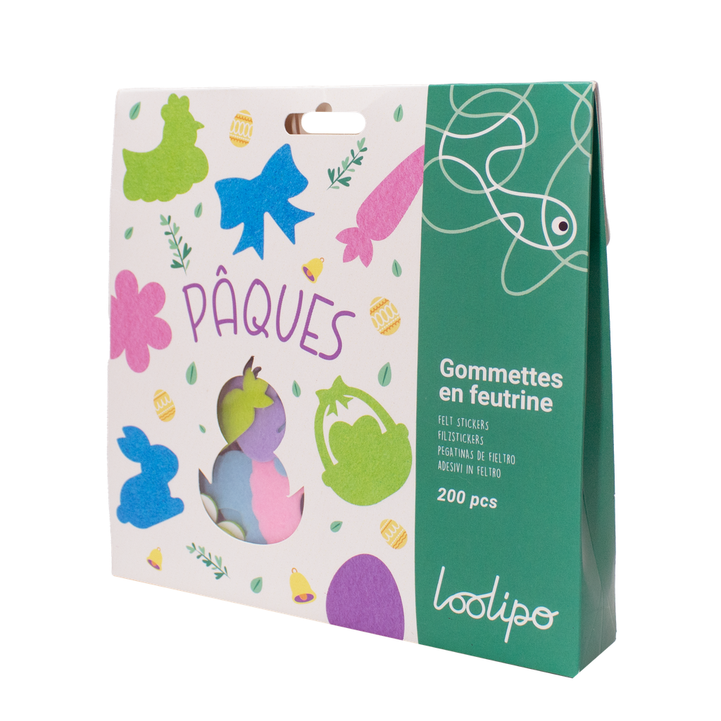 GOMMETTES FEUTRINE ADHESIVES PÂQUES