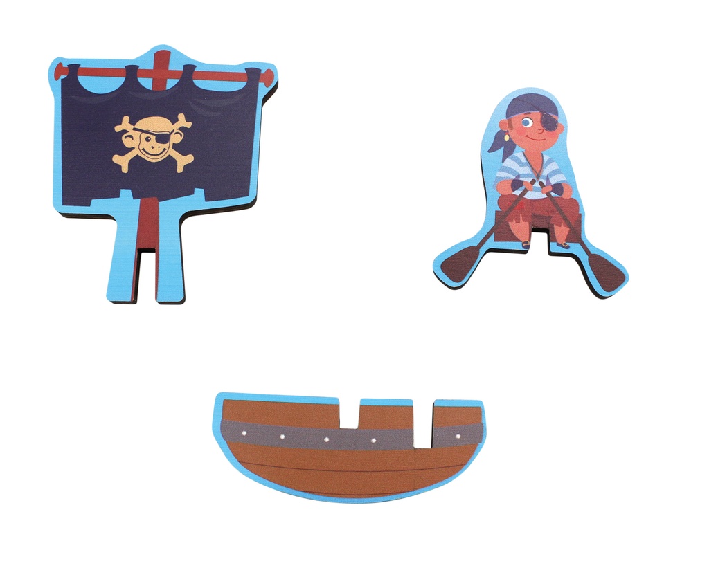 PUZZLE 3D PIRATES, 12 PCS