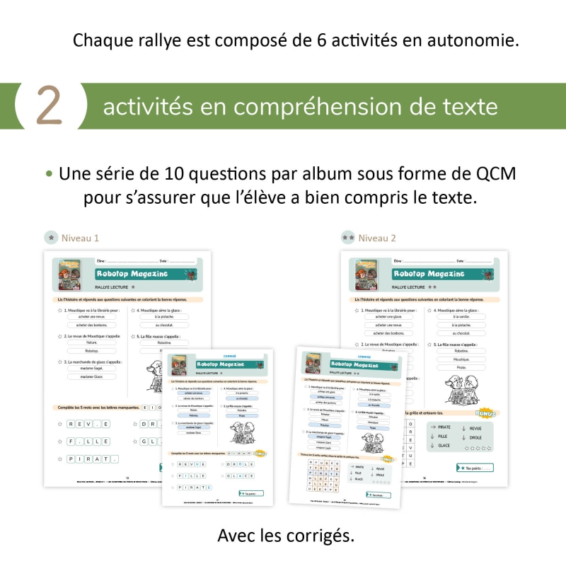 LES AVENTURE DE PIRATE ET MOUSTIQUE, LE FICHIER PÉDAGOGIQUE