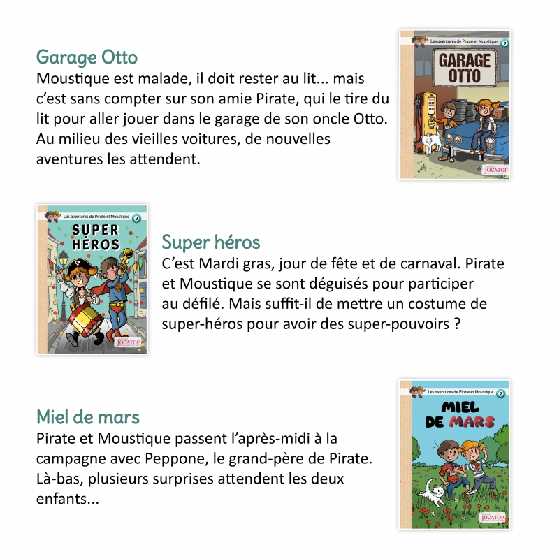 LES AVENTTURES DE PIRATE ET MOUSTIQUE, LES 6 LIVRE- NIVEAU 2