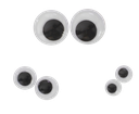 YEUX MOBILES ADHÉSIFS RONDS, 150 PIÈCES