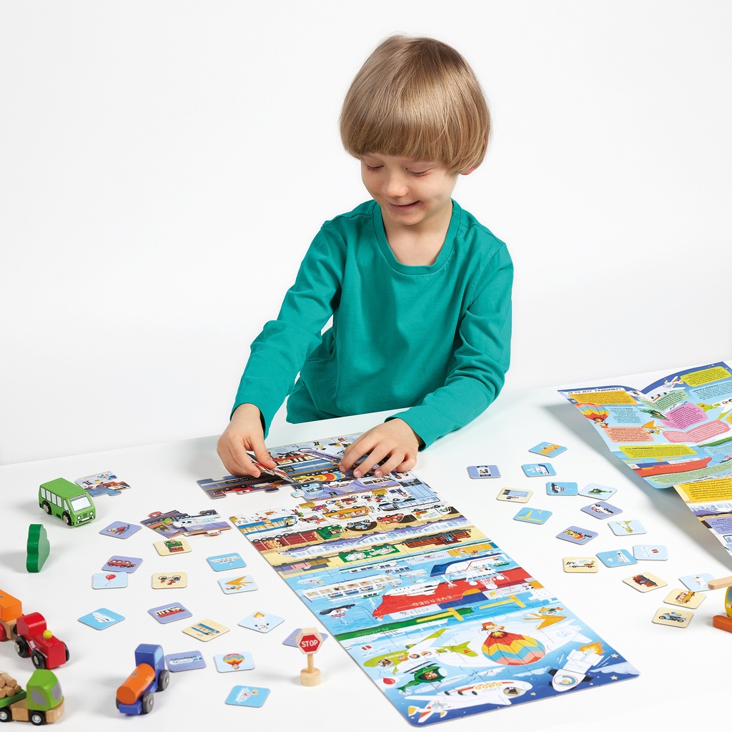 PUZZLE+ LES TRANSPORTS, 60 PIÉCES
