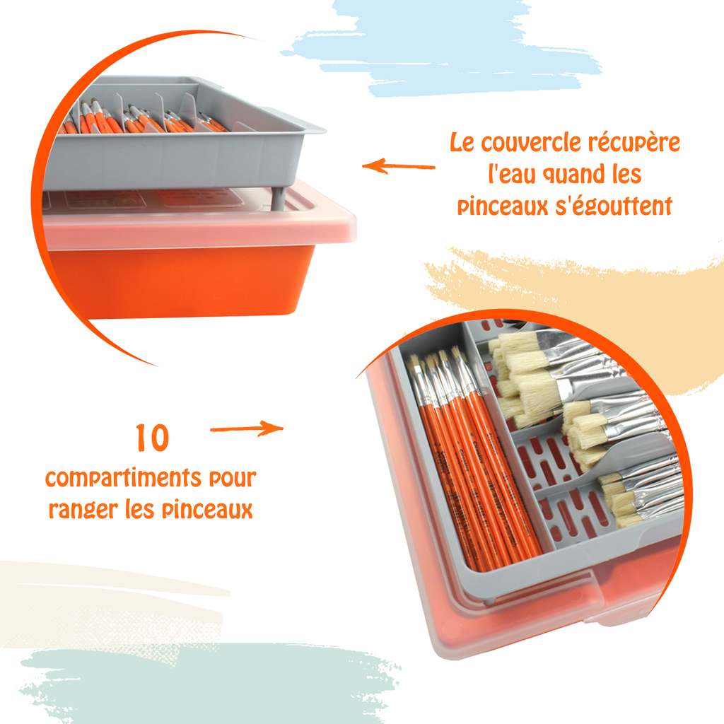 MALETTE À PINCEAUX, 100 PINCEAUX