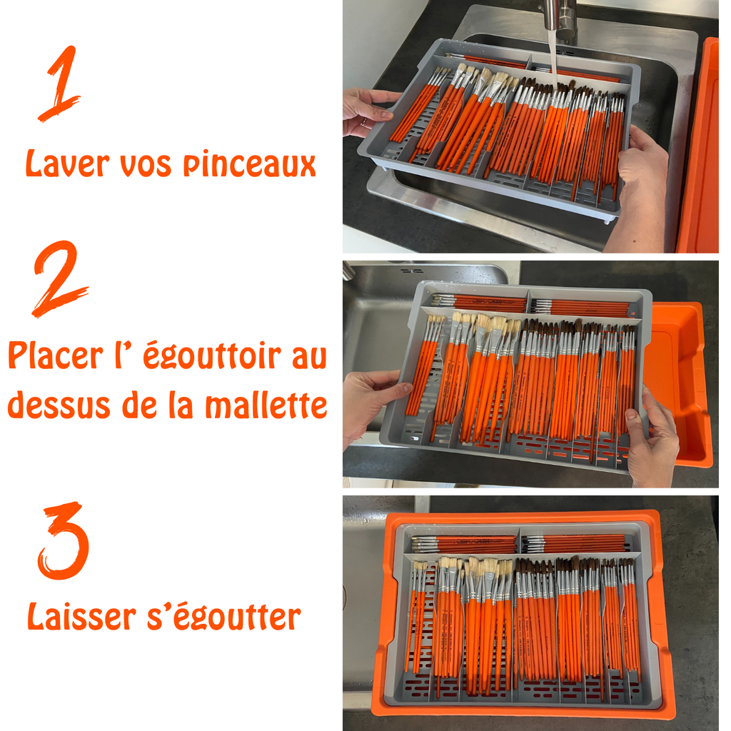 MALETTE À PINCEAUX, 100 PINCEAUX