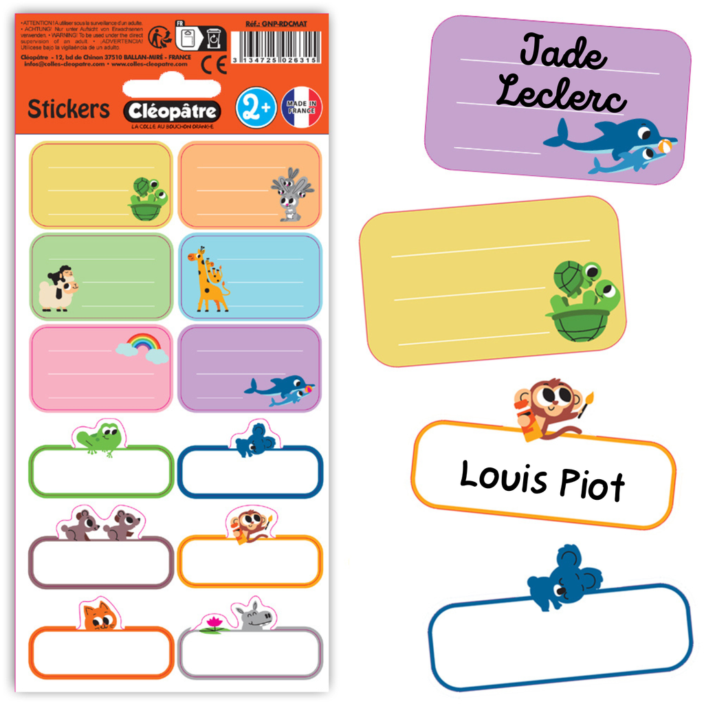 ETIQUETTES MATERNELLE, 1 PLANCHE