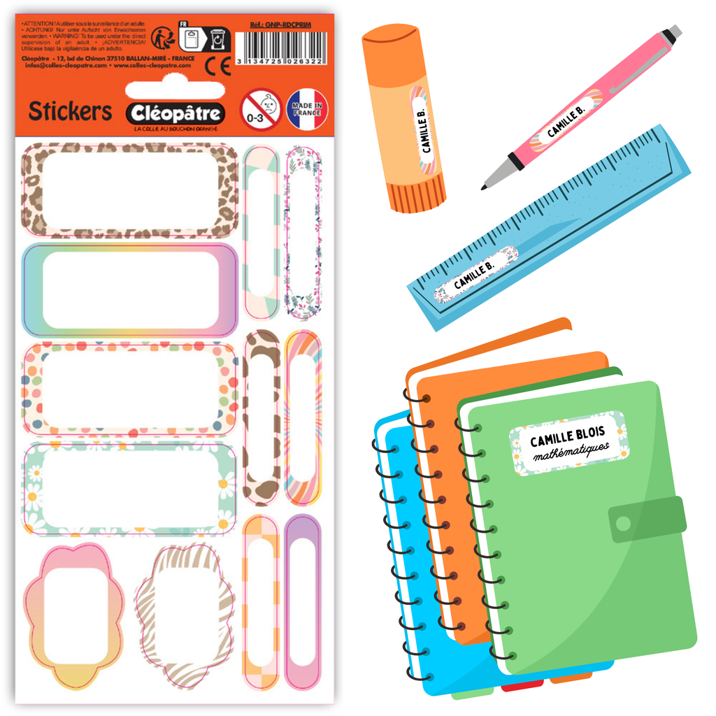 ETIQUETTES MATERNELLE, 1 PLANCHE