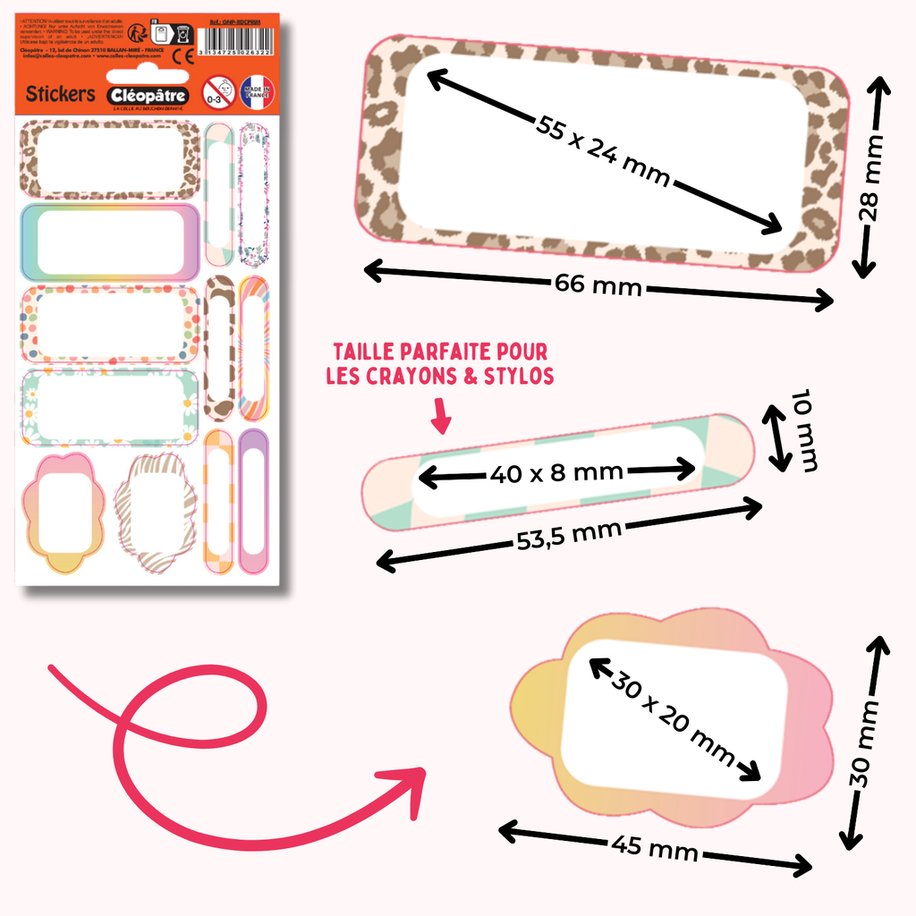 ETIQUETTES MATERNELLE, 1 PLANCHE