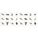 GOMMETTES ADHÉSIVES LES ANIMAUX, 4 ROULEAUX