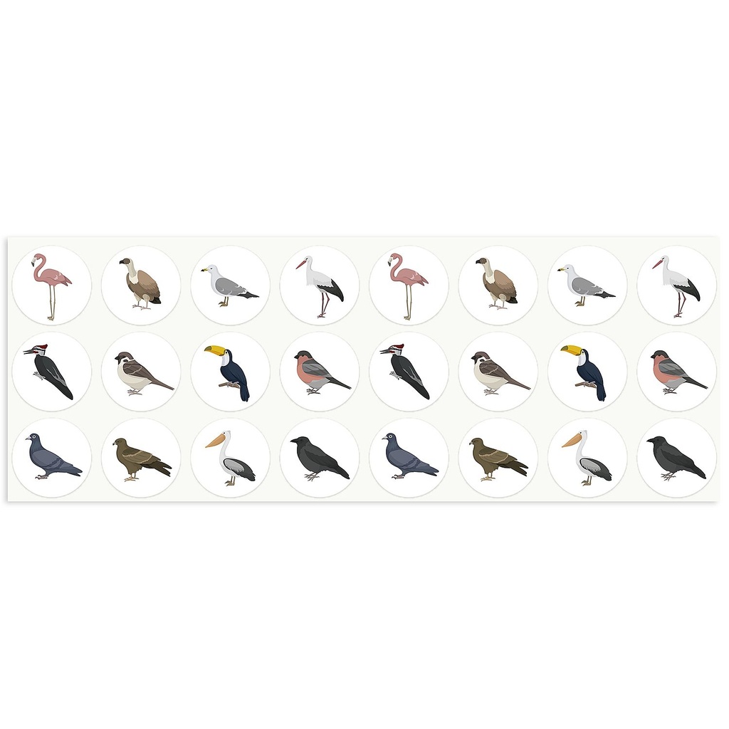 GOMMETTES ADHÉSIVES LES ANIMAUX, 4 ROULEAUX