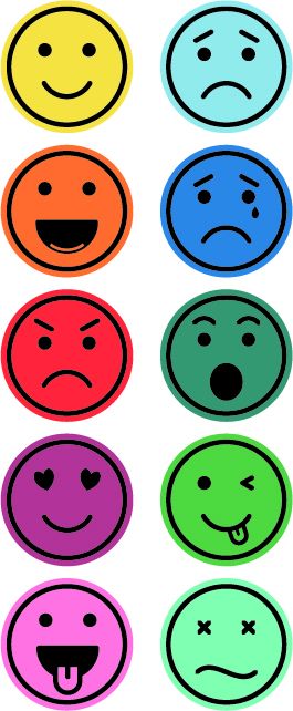 SMILEYS EN MOUSSE ADHÉSIVE COLORÉE, 500 PIÈCES