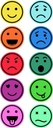 SMILEYS EN MOUSSE ADHÉSIVE COLORÉE, 500 PIÈCES