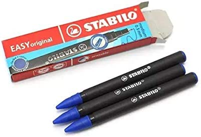 STABILO "EASY START" BLUE CARTRIDGES, CASE OF 3