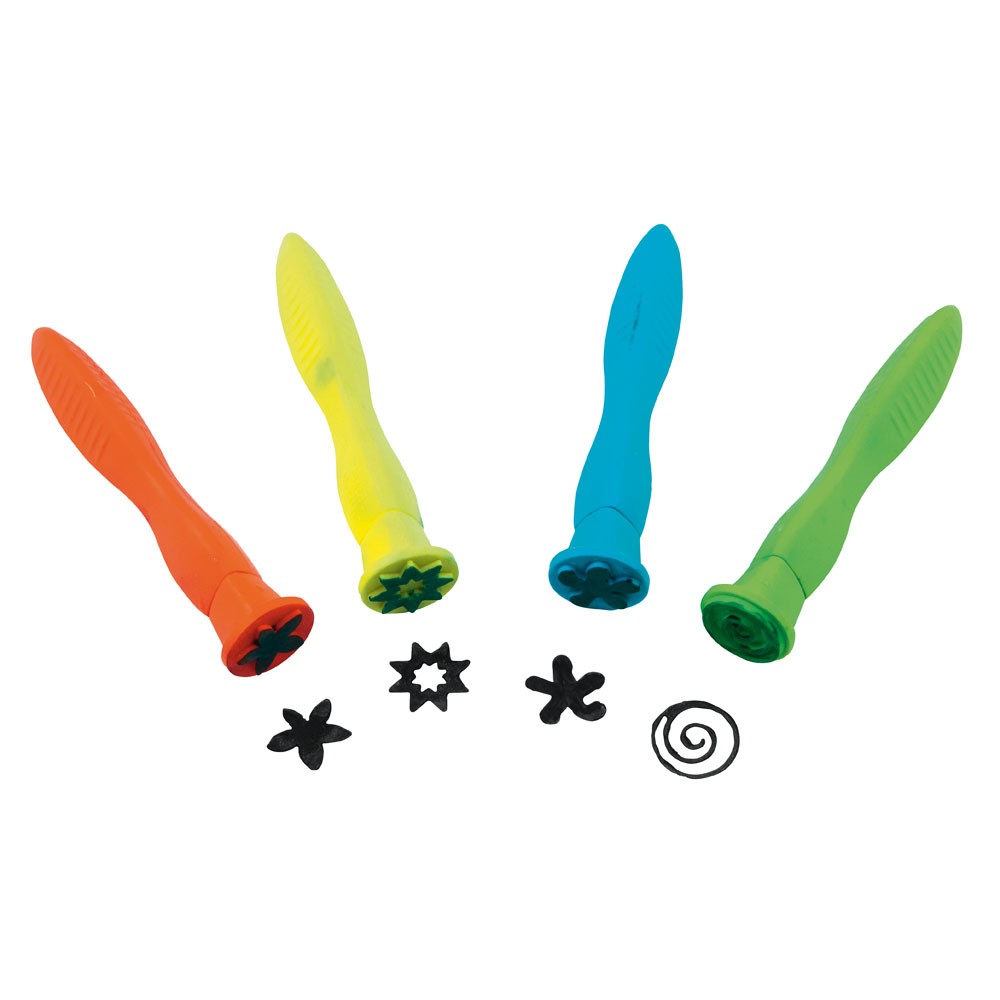 STEMPEL MIT MUSTER, EASY GRIP, 4ER-SET