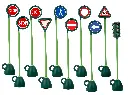 SIGNALS, SET OF 9 + ONE LIGHT