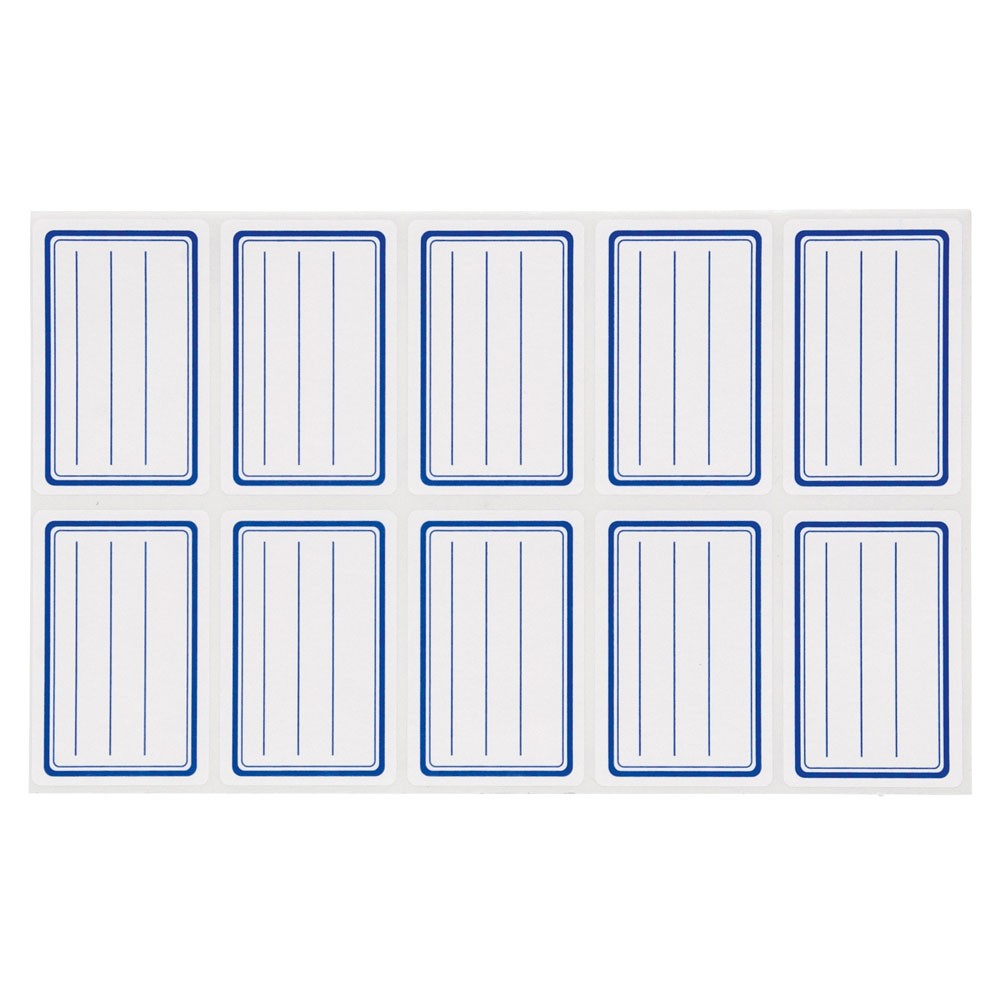 ÉTIQUETTES BORDS BLEUS, 56X36/120
