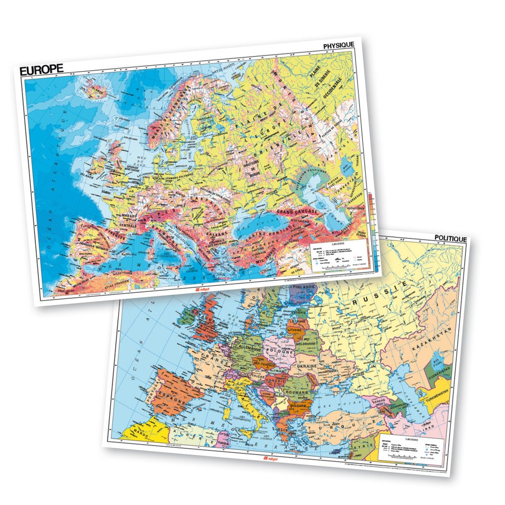 2-ZIJDIGE EUROPA KAART