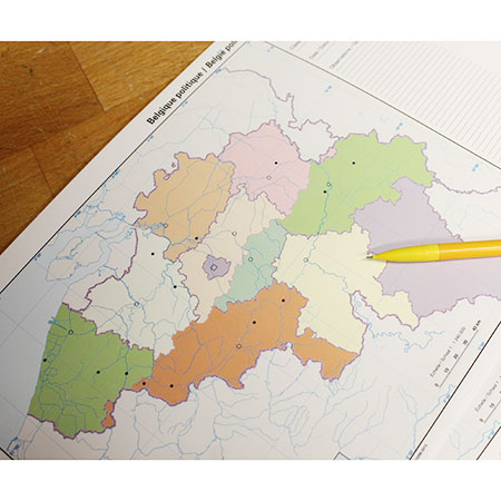 CARTE MUETTE BELGIQUE POLIT/BL 50C