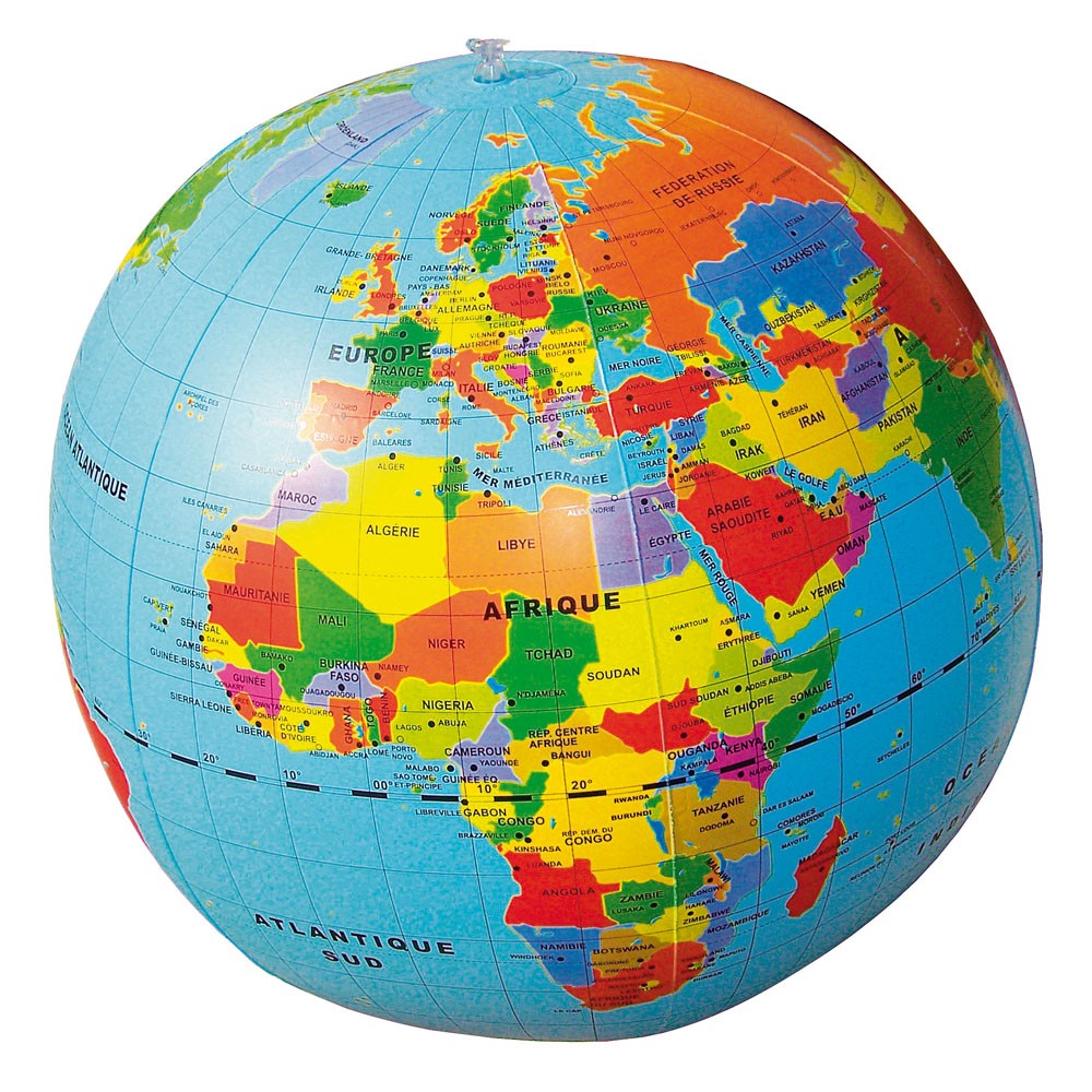Opblaasbare wereldbol