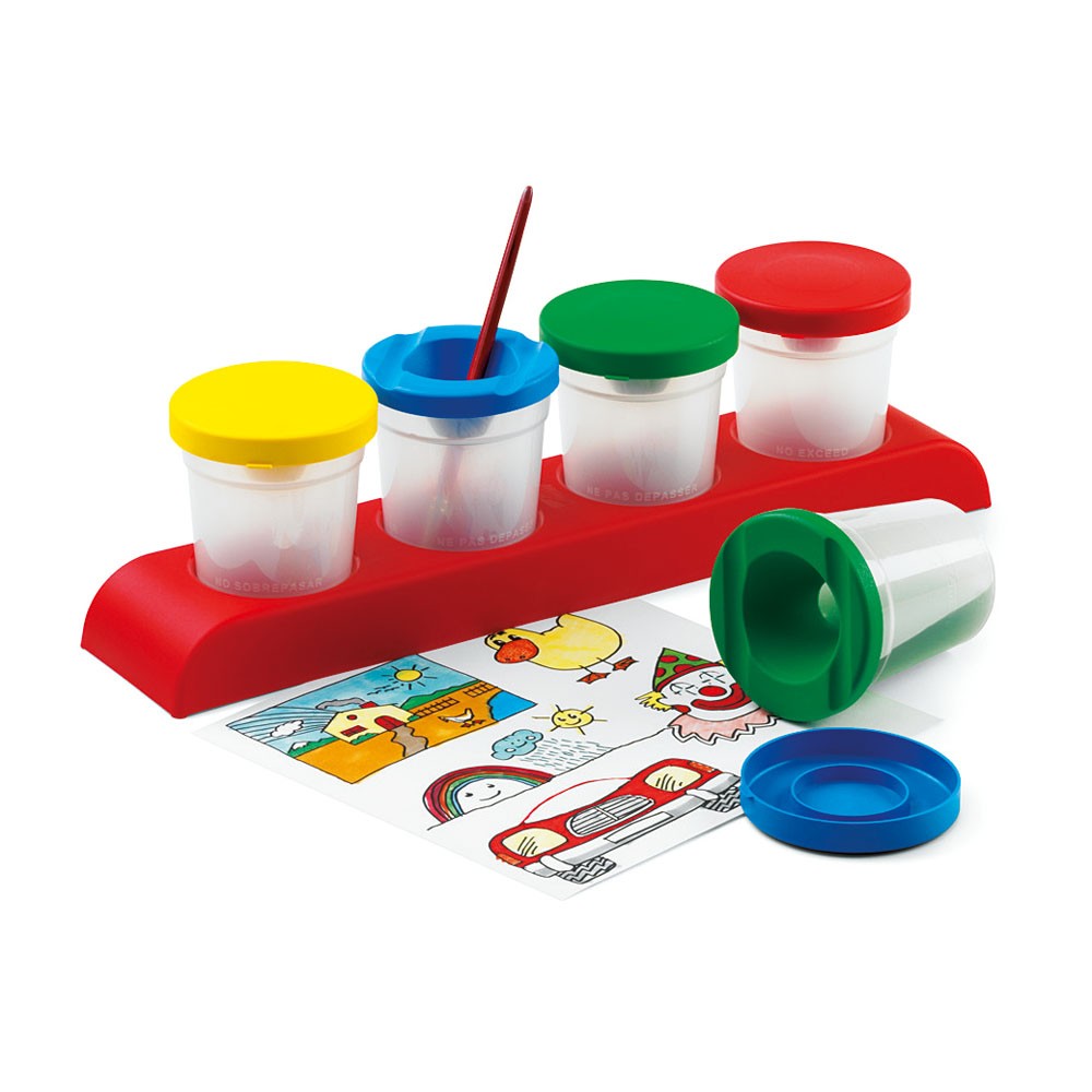 ANTI-MORS POT, STEUN + 4 POTTEN